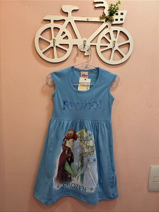 Vestido Elsa e Ana Azul