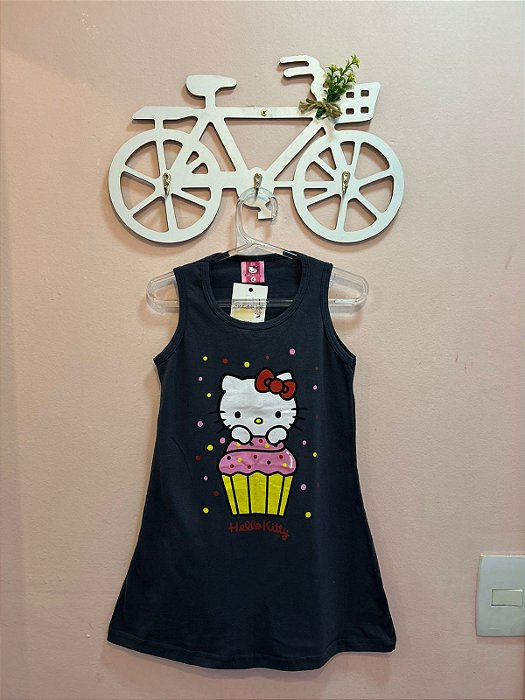 Vestido Hello Kitty Cup Cake Cinza
