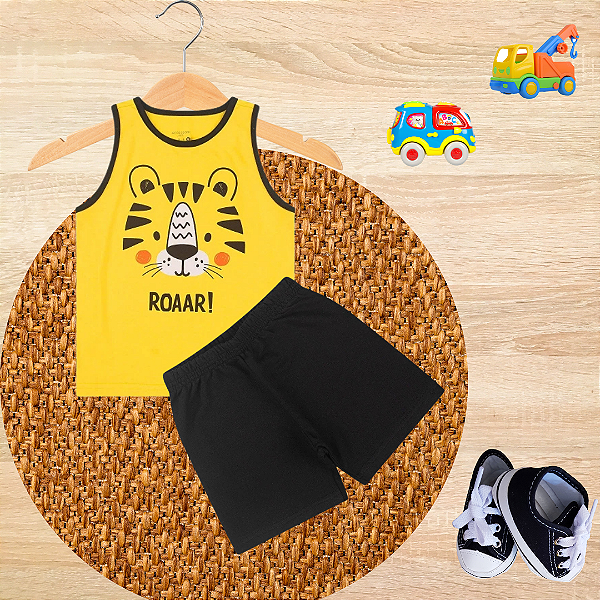 Conjunto infantil Menino Rugido do Tigre