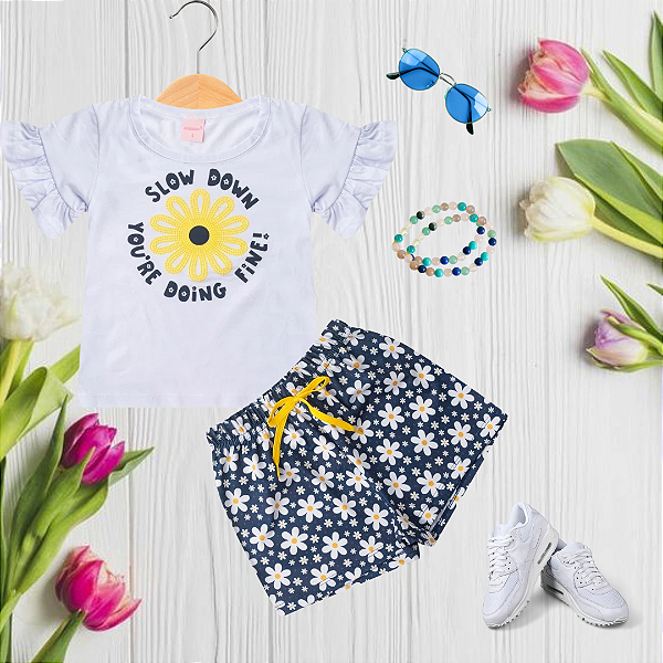 Conjunto infantil Slow Down Floral