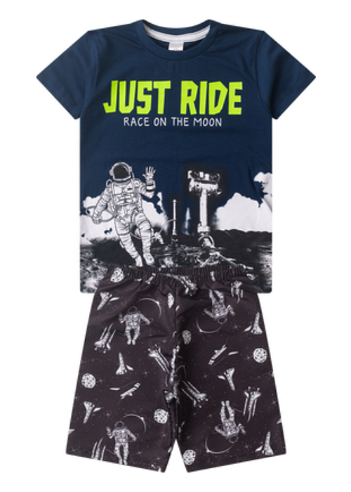 Conjunto Infantil Menino Just Rid Astro Azul