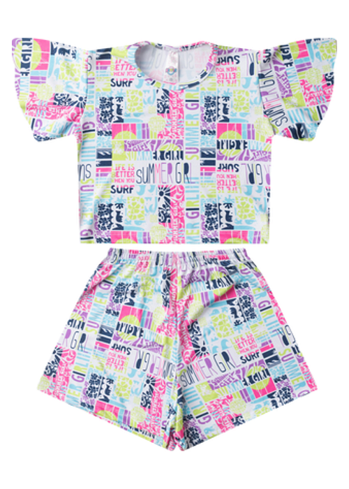 Conjunto Infantil Verão Menina Summer Girl