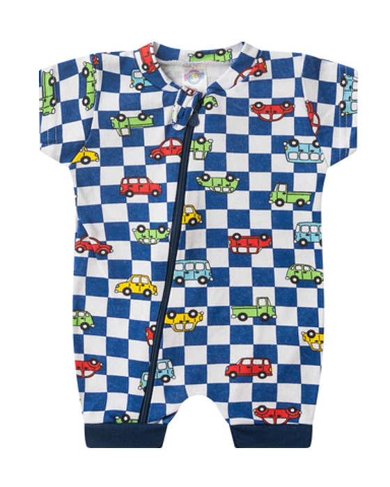 Macacão Bebê Menino Curto Carros