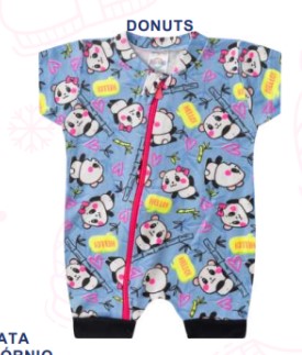 Macacão Bebê Menina Curto Hello Pandinha