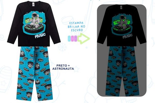 Pijama Menino Manga Longa DJ Astro