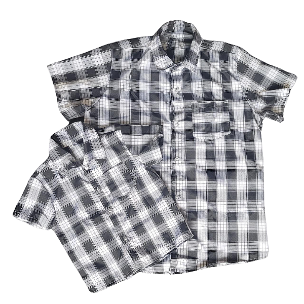 Camisa Xadrez Infantil Preto e Branco