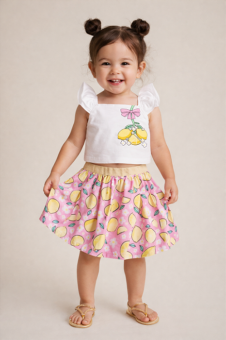 Conjunto Infantil Menina Pézinho de Limão