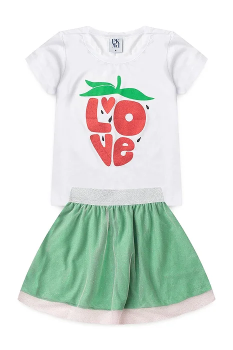 Conjunto  Infantil Feminino Doçura do Coração