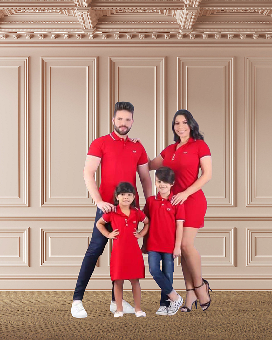 Vestido Polo Infantil Vermelho