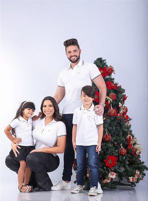 Camisa Polo Adulto Plus Size Branco