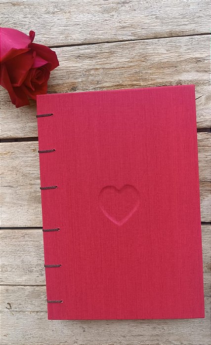 Caderno do Coração - Vermelho Paixão