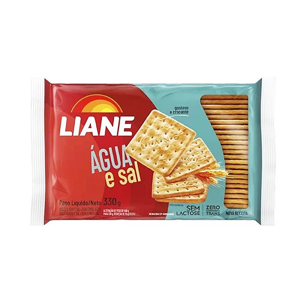 Biscoito Água E Sal Sem Lactose Liane 330g