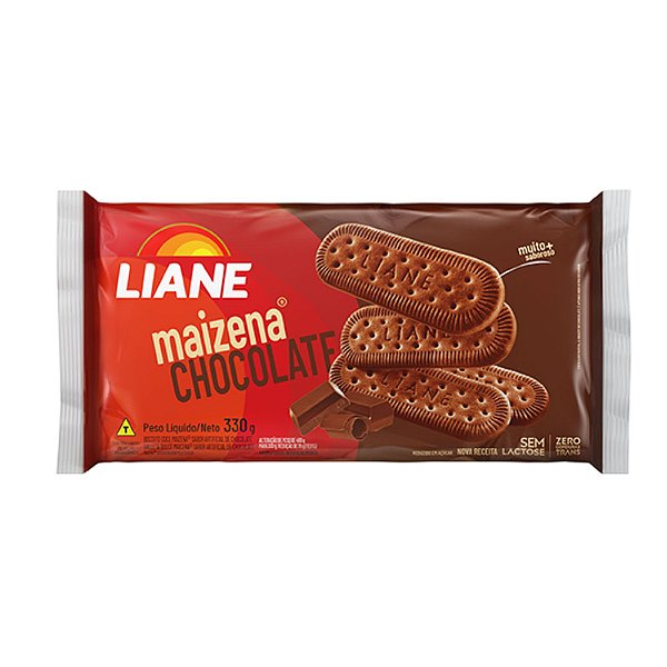 Biscoito Maizena Chocolate Sem Lactose 330 Gramas - Liane