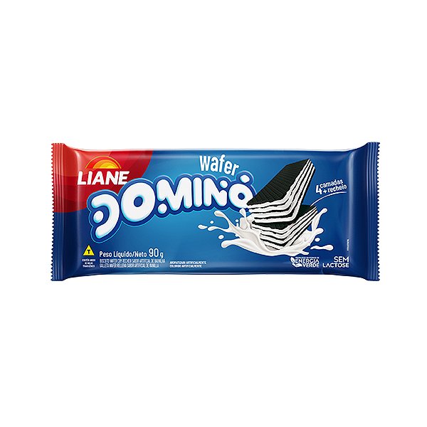 Biscoito Wafer Dominó Sem Lactose 90 Gramas - Liane