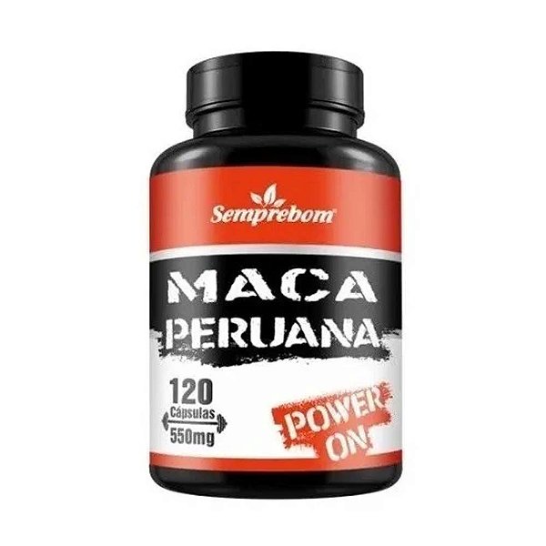 Maca Peruana Power On 120 Cápsulas Pura 550mg - Semprebom