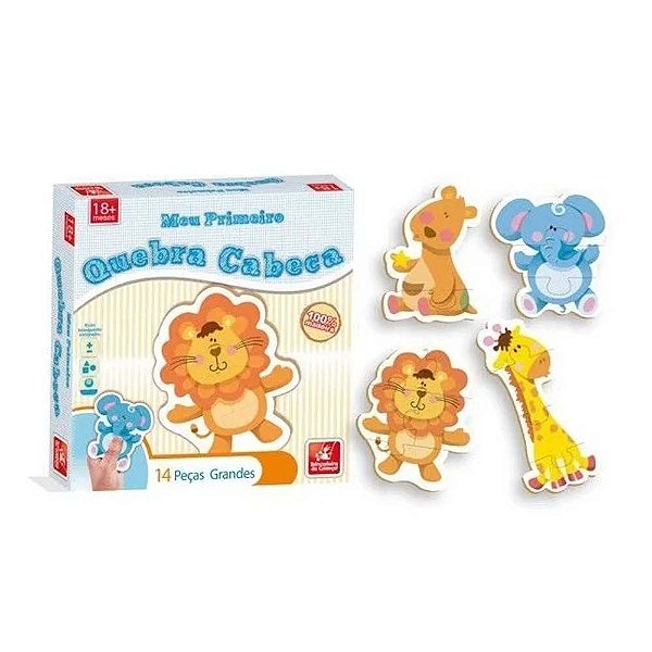 Quebra-Cabeça Meu Primeiro Brincadeira de Criança - 14PCS