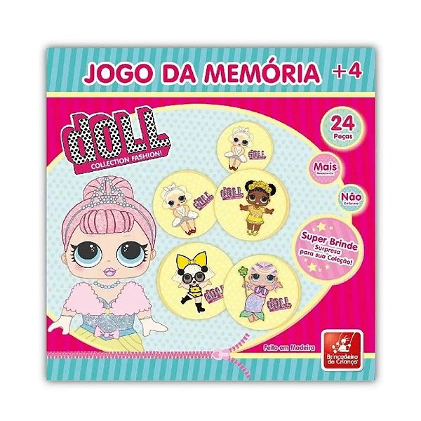 Jogo Da Memória Doll Brincadeira de Criança - 24 Peças