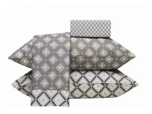 Jogo de Cama Casal Queen Duplo 4 Peças Hugo Linha Realce Premium 140 Fios - Sultan