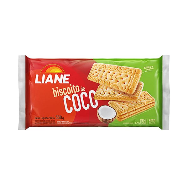 Biscoito de Coco Sem Lactose 330g - Liane