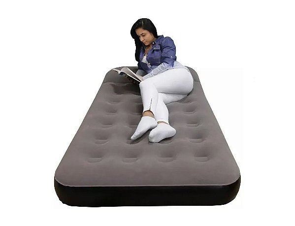 Colchão inflável NTK Star de solteiro sem molas com travesseiro incorporado - Nautika