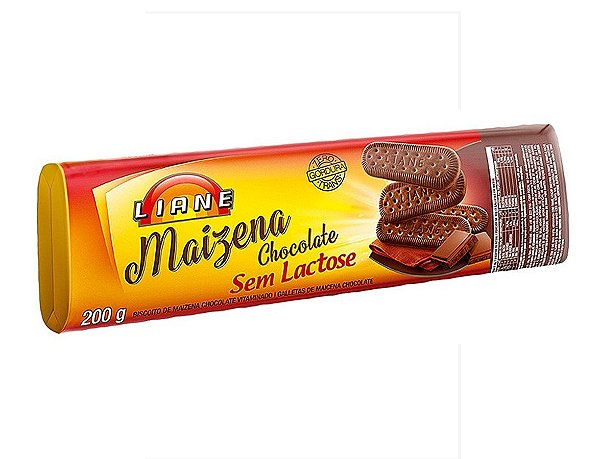 Biscoito Maizena Chocolate Sem Lactose 200 Gramas -  Liane