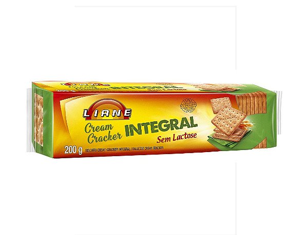 Biscoito Cream Cracker Integral Sem Lactose 200 Gramas - Liane