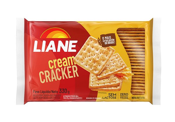 Biscoito Cream Cracker Sem Lactose 330g - Liane