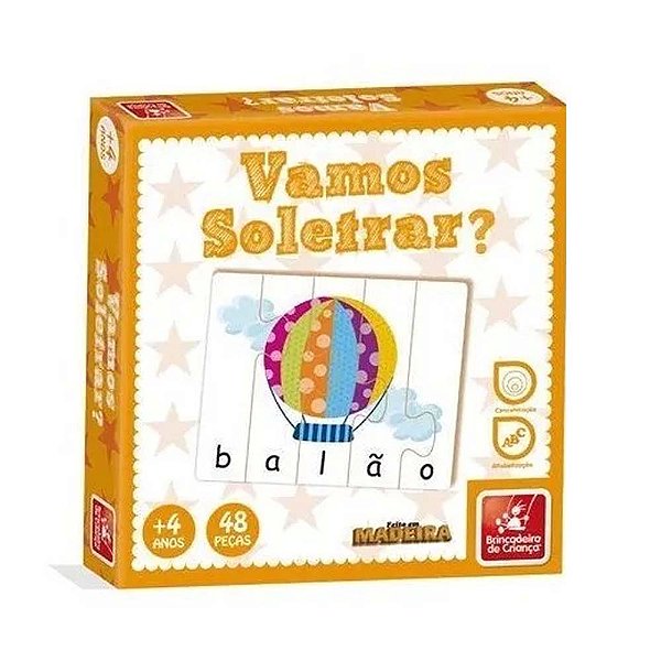 Vamos Soletrar? 48PC - Brincadeira de Criança