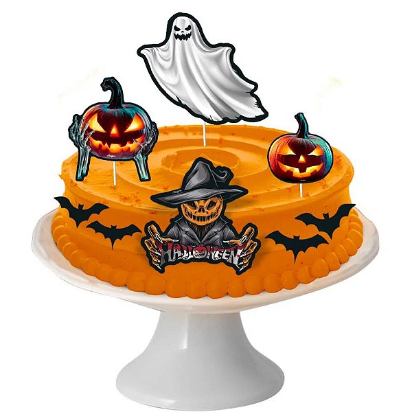 Decoração de Bolo Metalizada Halloween - Regina Festas