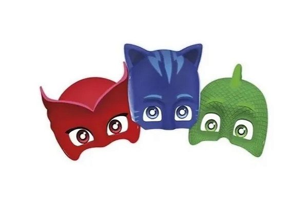 Máscara Cartonada Pj Masks 06 unidades - Regina Festas