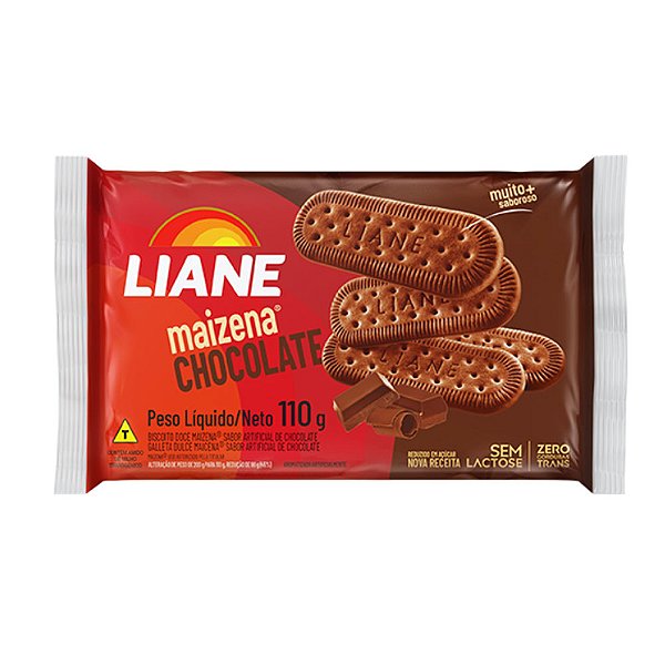Biscoito Maizena Chocolate Sem Lactose 110 Gramas - Liane
