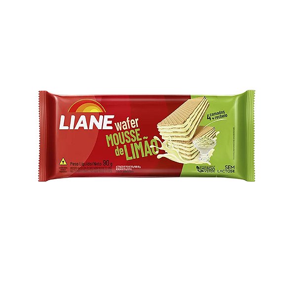 Biscoito Wafer Mousse de Limão Sem Lactose 90 Gramas - Liane