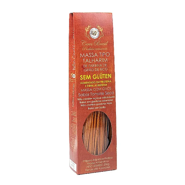 Talharim Grao de Bico e Tomate Seco 200g Sem Gluten - Ceres Brasil