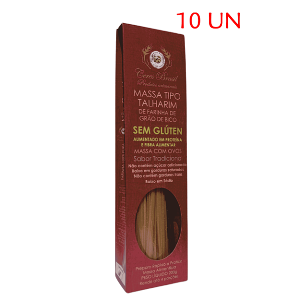 Kit com 10 unidades de Talharim de Farinha de Grão de Bico Tradicional - Ceres Brasil