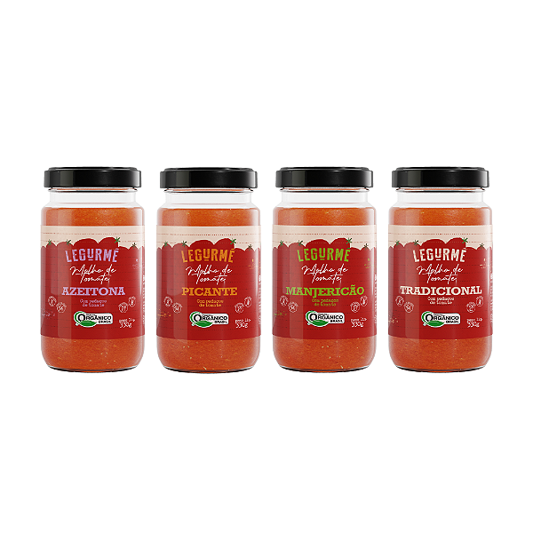 Kit 4 Sabores de Molho de Tomate 330g - Legurmê