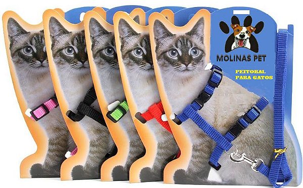 Peitoral Para Gatos mais Guia