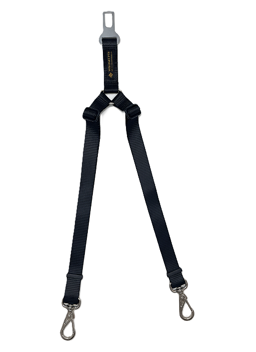 Cinto Duplo de Segurança para Cães – Trava de Cinto e Regulagem Ajustável