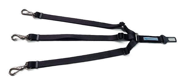 Cinto Triplo de Segurança para Cães – Trava de Cinto e Regulagem Ajustável