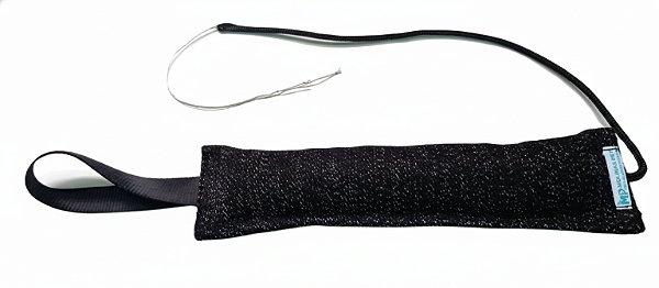 Mordedor Salsicha para Treino de Cães com Chicote de Estímulo e Drive.