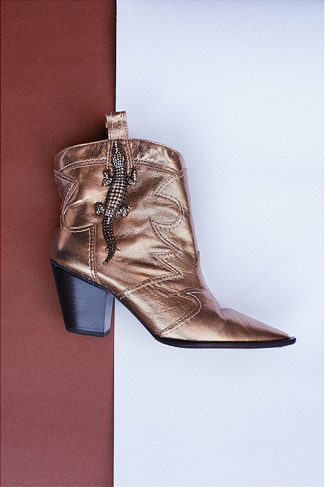 Bota Couro Bronze