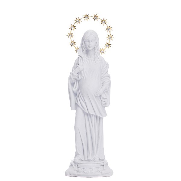 Imagem Nossa Senhora do Bom Parto 22cm | Pó de Mármore