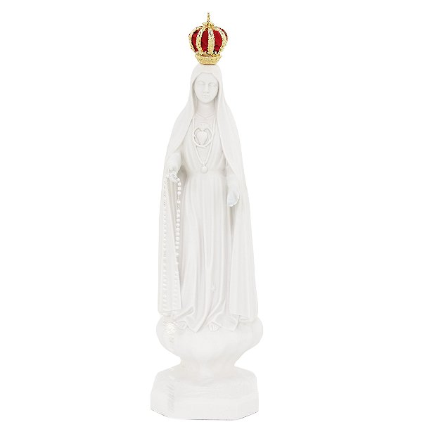 Imagem Imaculado Coração de Fátima 34cm | Pó de Mármore