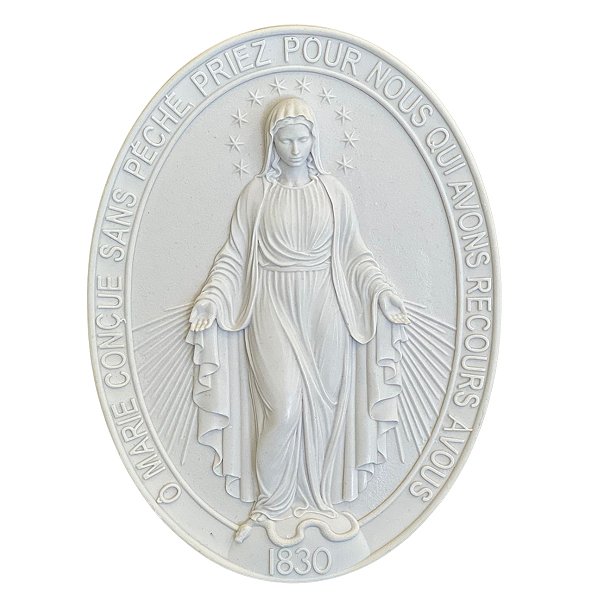 Medalha Nossa Senhora das Graças 15cm | Pó de Mármore