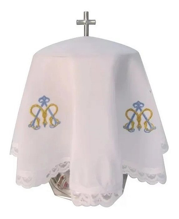 Véu Para Missa Âmbula Ou Cibório Mariano Bordado M