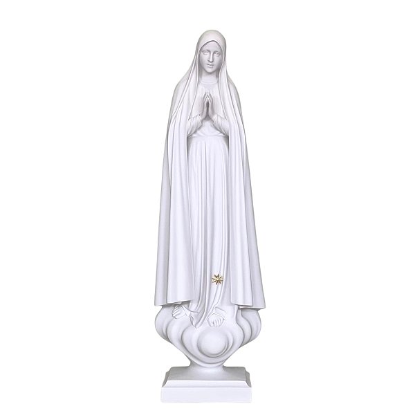 Imagem Nossa Senhora de Fátima 110cm Área Externa | Pó de Mármore