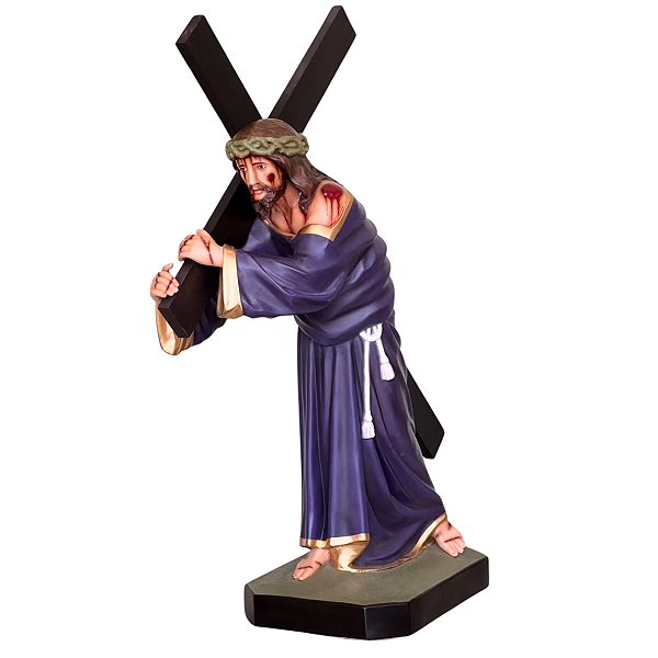 Imagem Nosso Senhor dos Passos 130cm C/ Olhos de Vidro | Resina