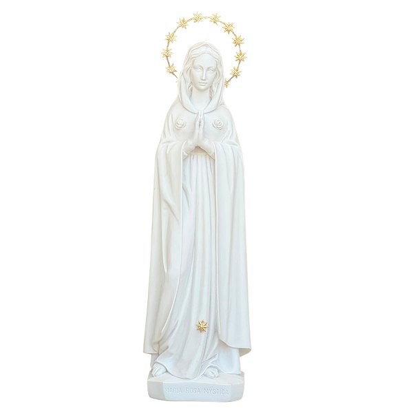 Imagem Nossa Senhora Rosa Mística 52cm | Pó de Mármore