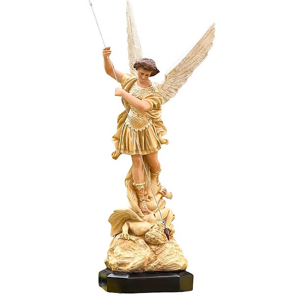 Imagem São Miguel Arcanjo 98cm | Marfim Dourado