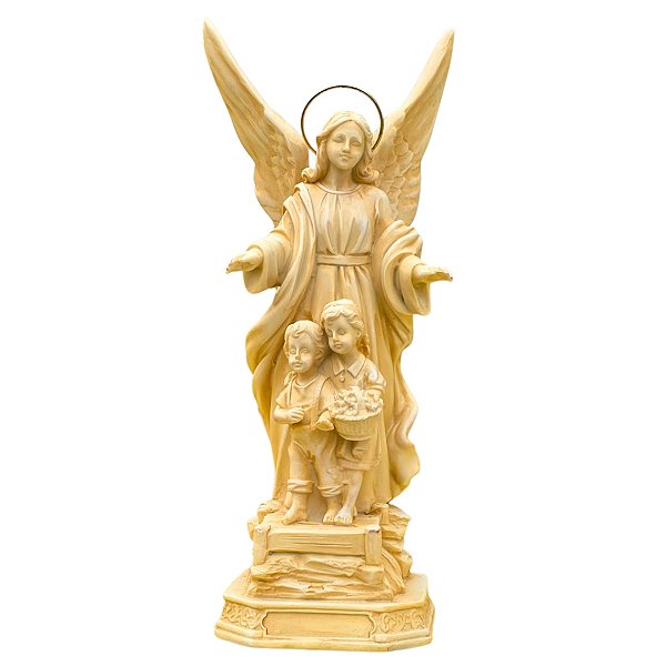 Imagem Anjo Da Guarda 20cm Marfim