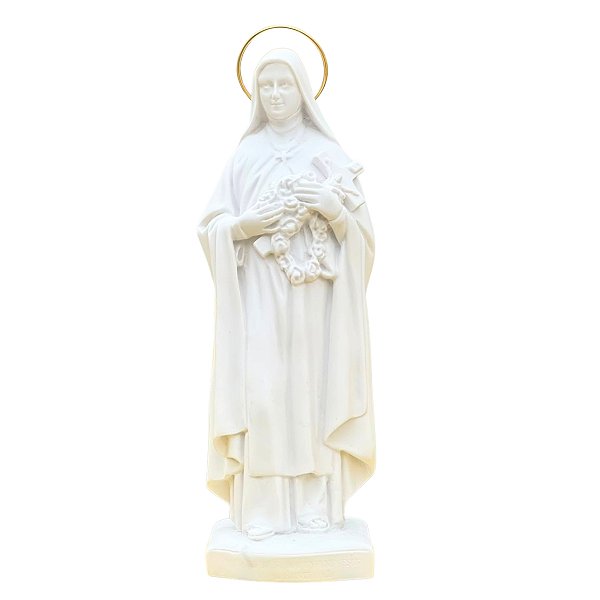 Imagem Santa Terezinha 30cm C/ Aro Folheado Pó de Mármore